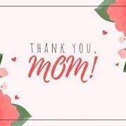 Thank you, Mom! greeting card with floral design.